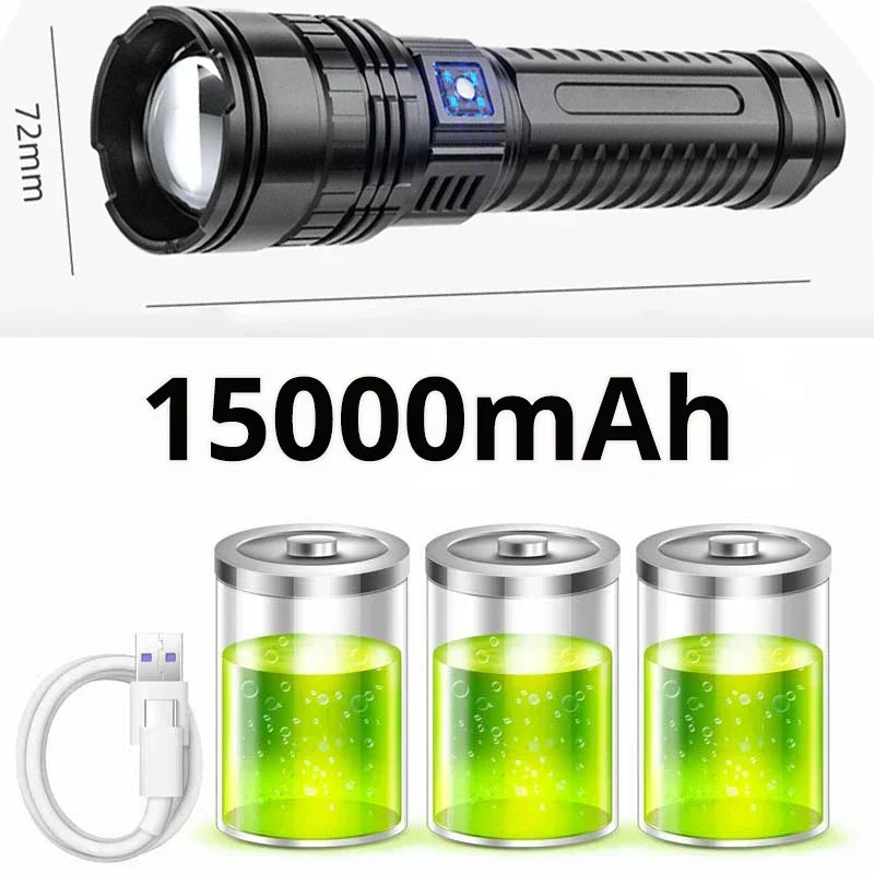 10,000-Lumen Rechargeable LED Flashlight