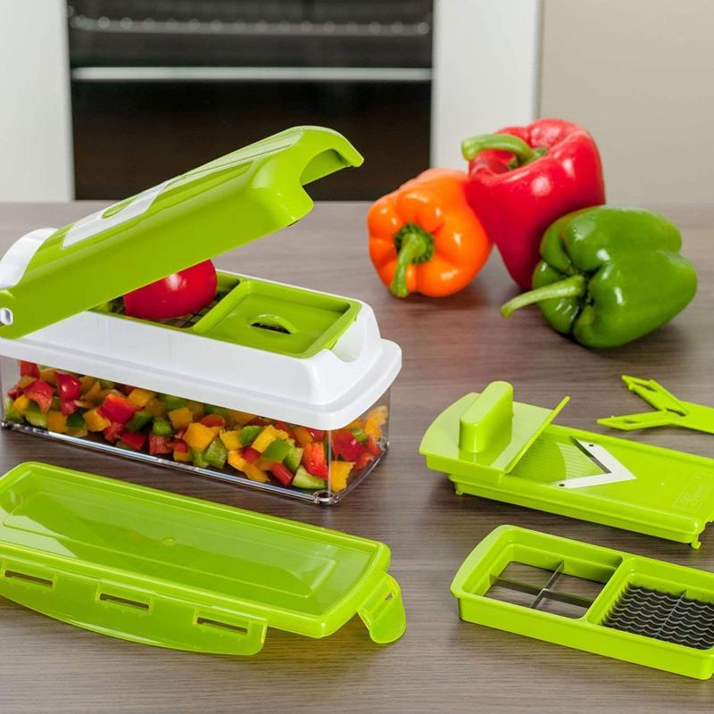 12-in-1 Multifunctional Vegetable Chopper with Interchangeable Blades