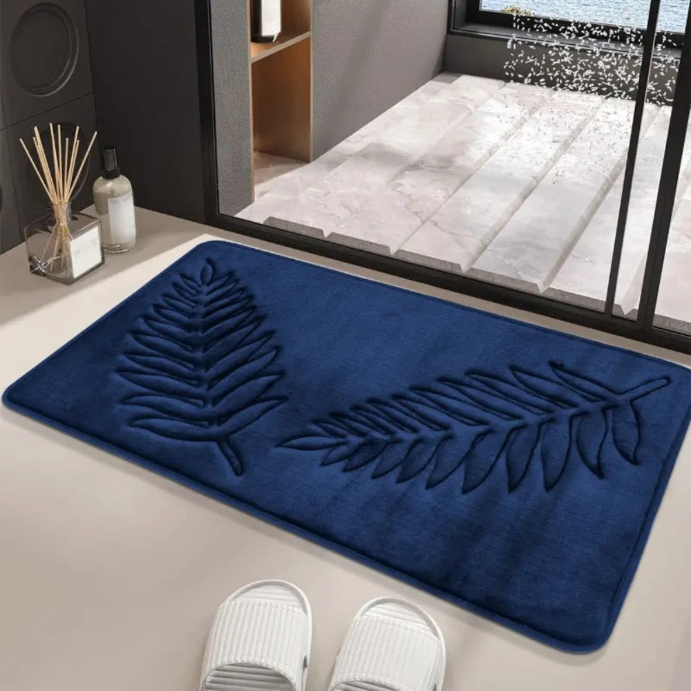 2-Piece Leaf Comfort Bath Mat Set