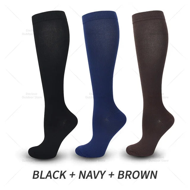 3 Pairs of Knee-High Compression Socks
