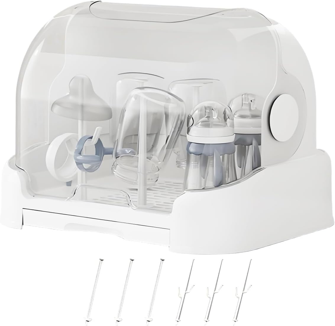 Baby Bottle Drying Rack and Storage Box with Lid