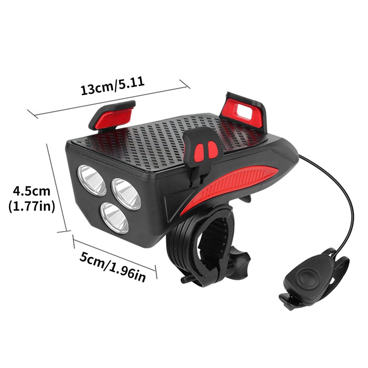 Bicycle Light with Power Bank and Phone Holder for Men and Women