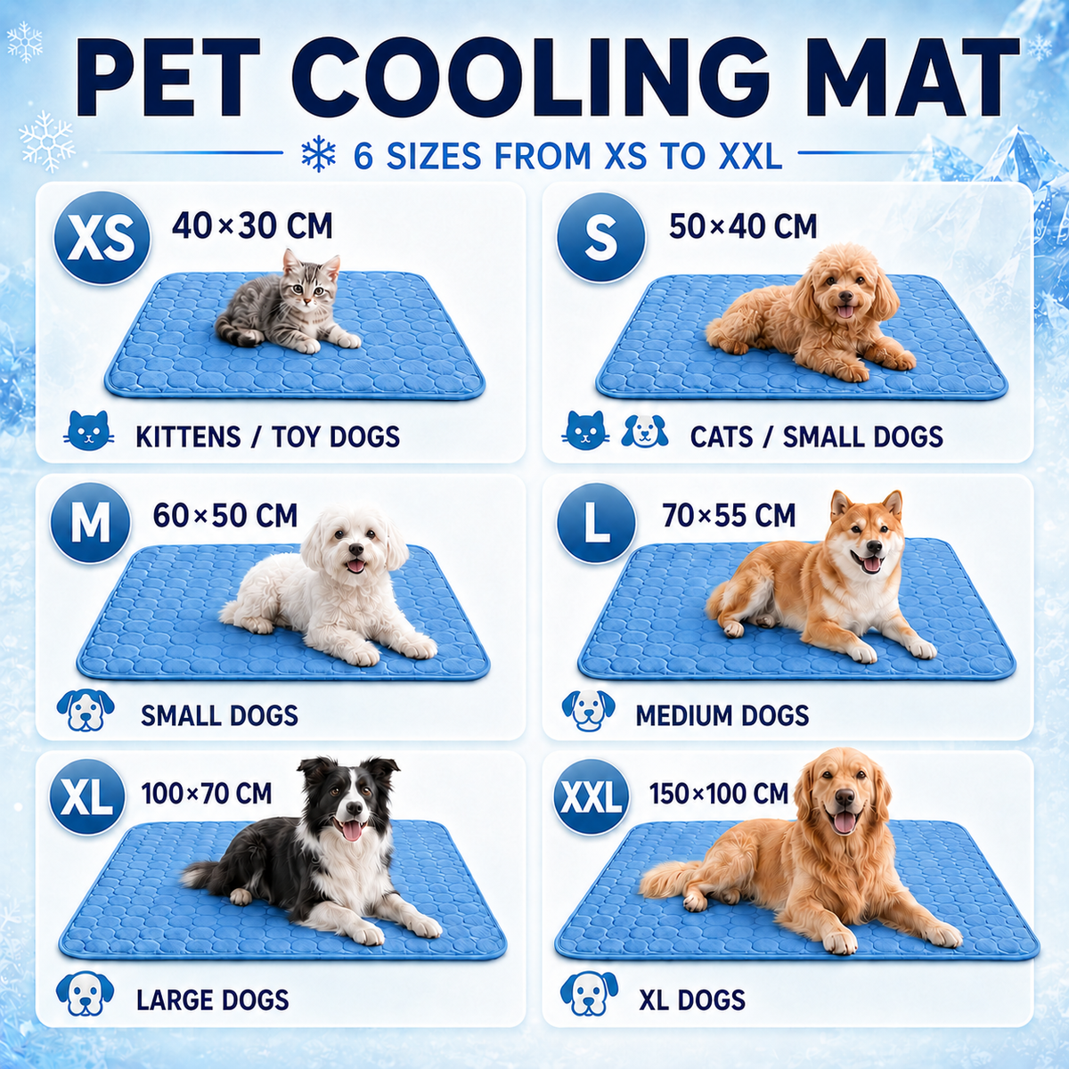 Breathable Self-Cooling Pet Sleeping Mat