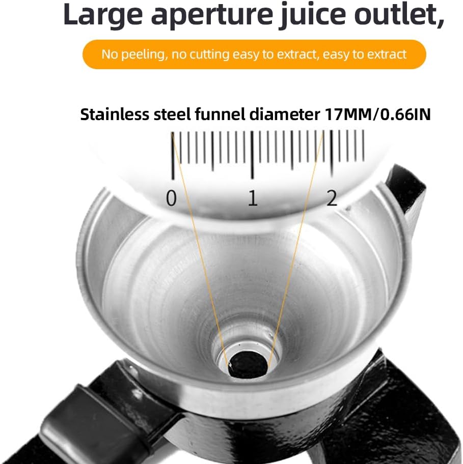 Cast Iron Manual Juice Press with 99% Yield and Stainless Steel Cover