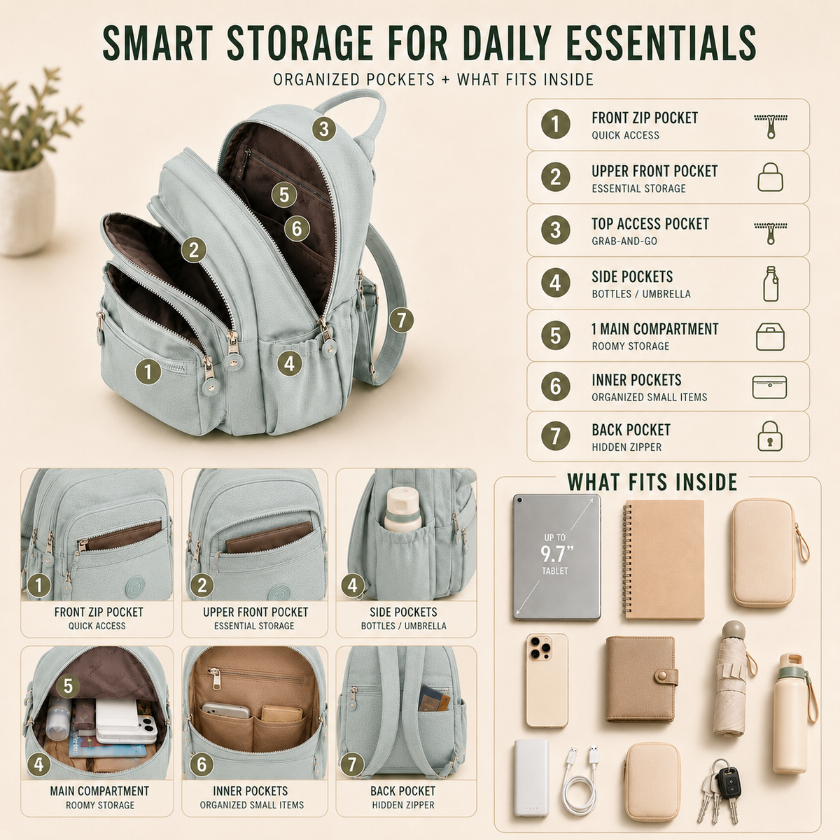 Casual Mini Backpack