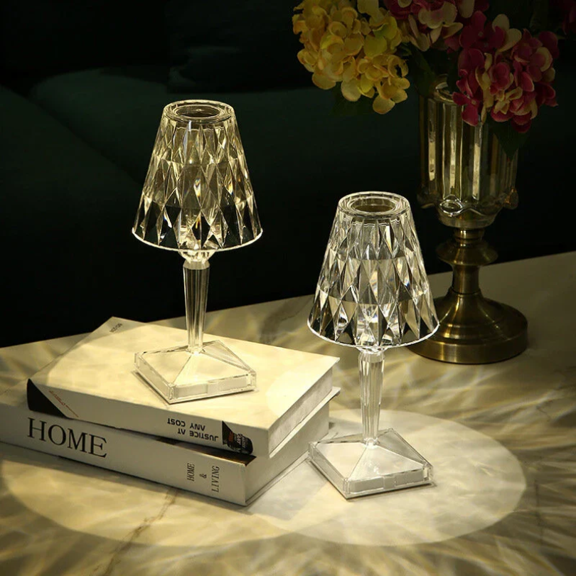 Chic Table Lamp with Crystal Design