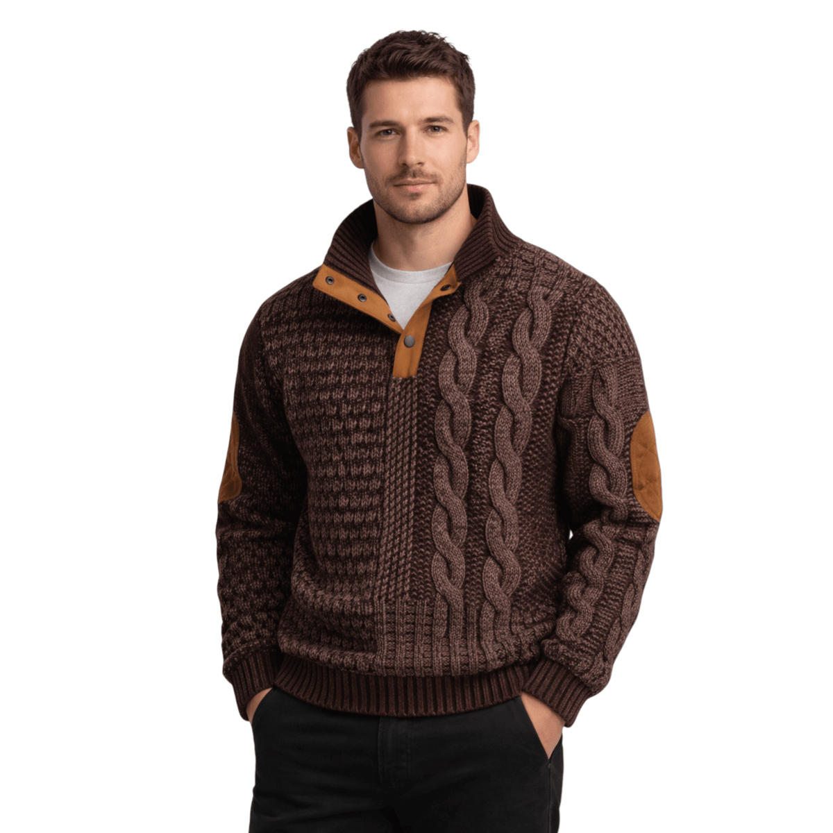 Classic Men's High-Collar Sweater