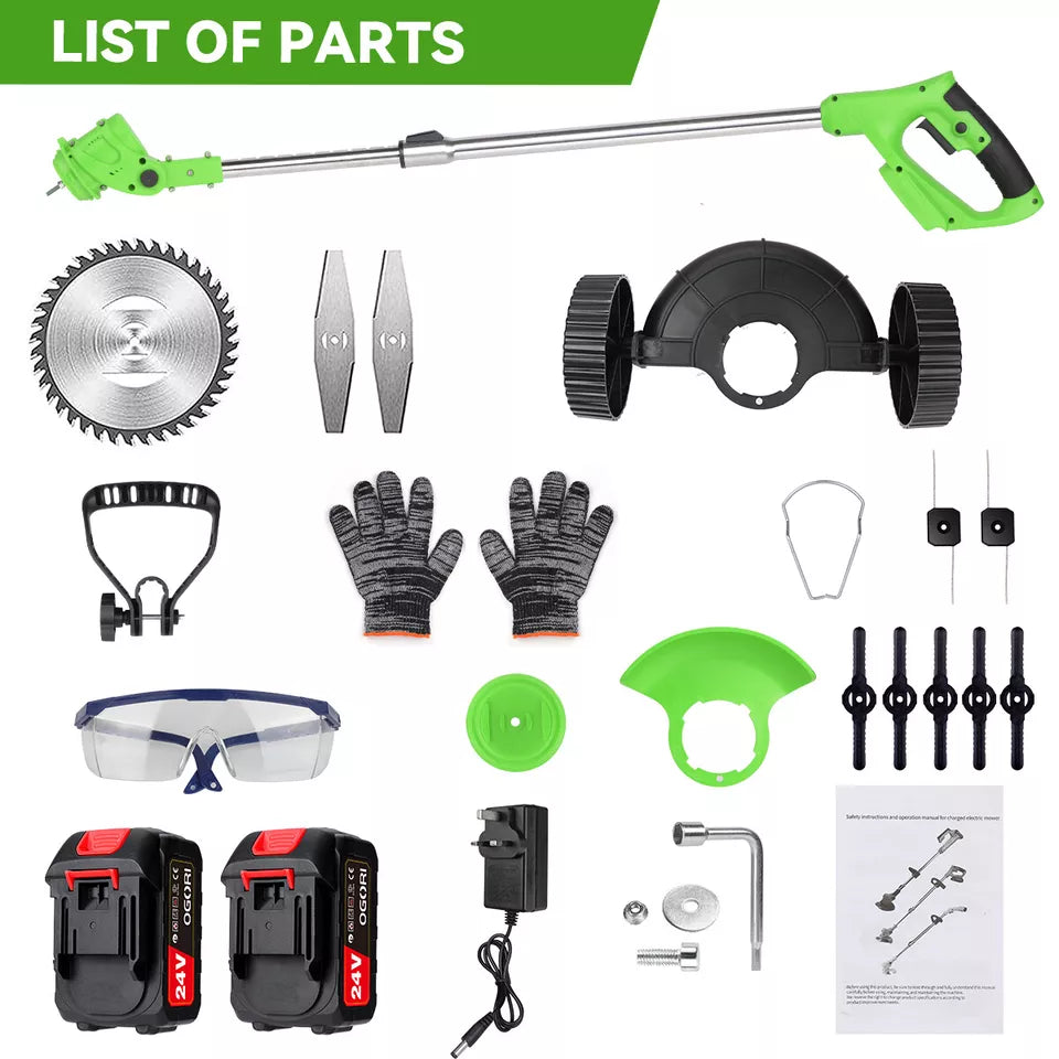 Cordless Battery-Operated Weed Eater and Grass Trimmer