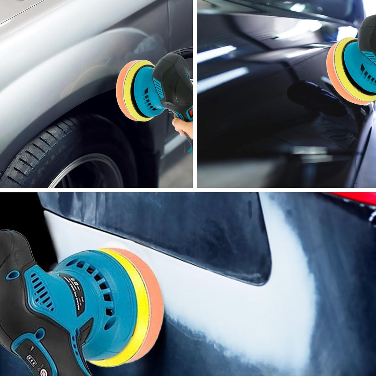 Cordless Car Polisher with Dual Batteries and 8-Speed Control