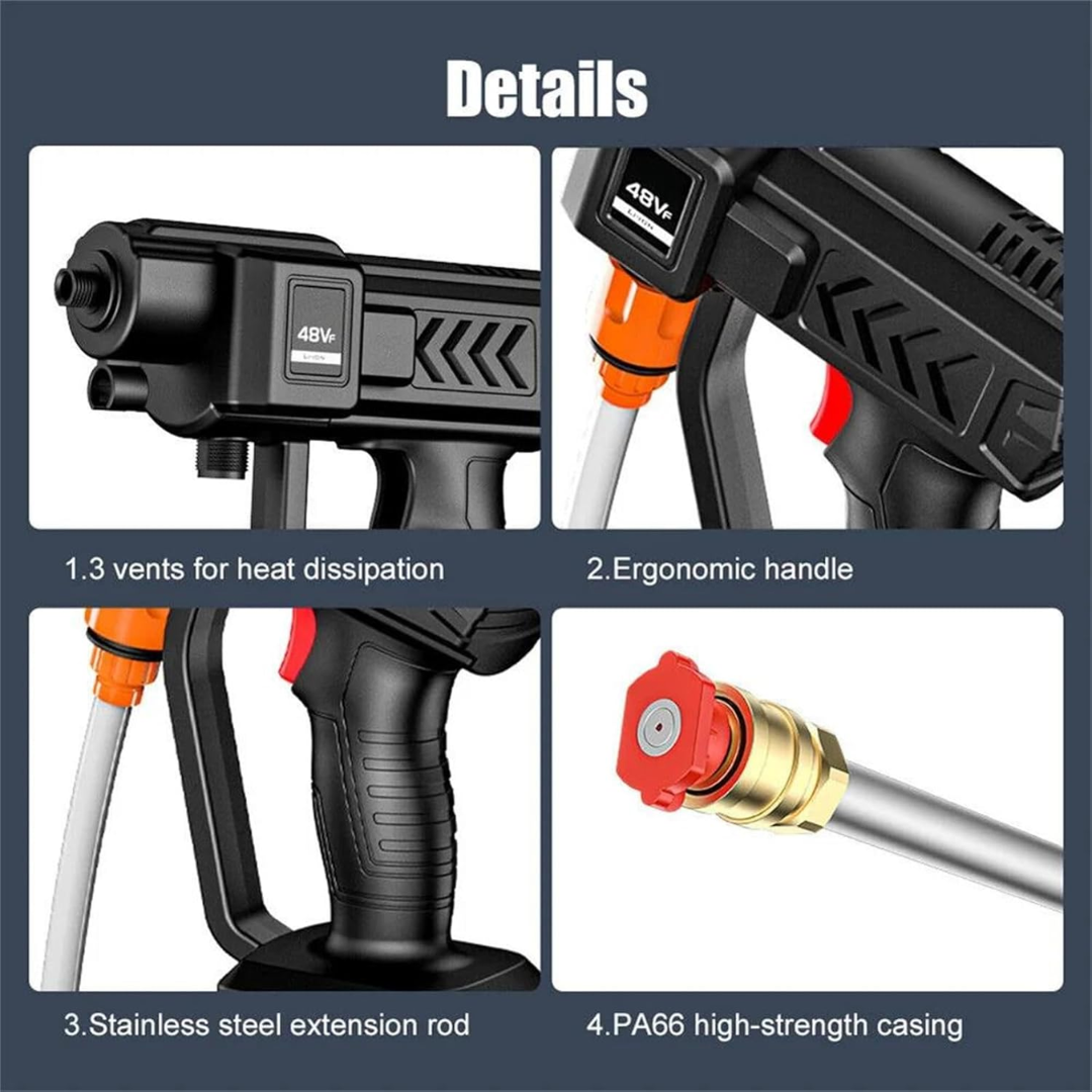 Cordless High-Pressure Cleaner with 2 Batteries