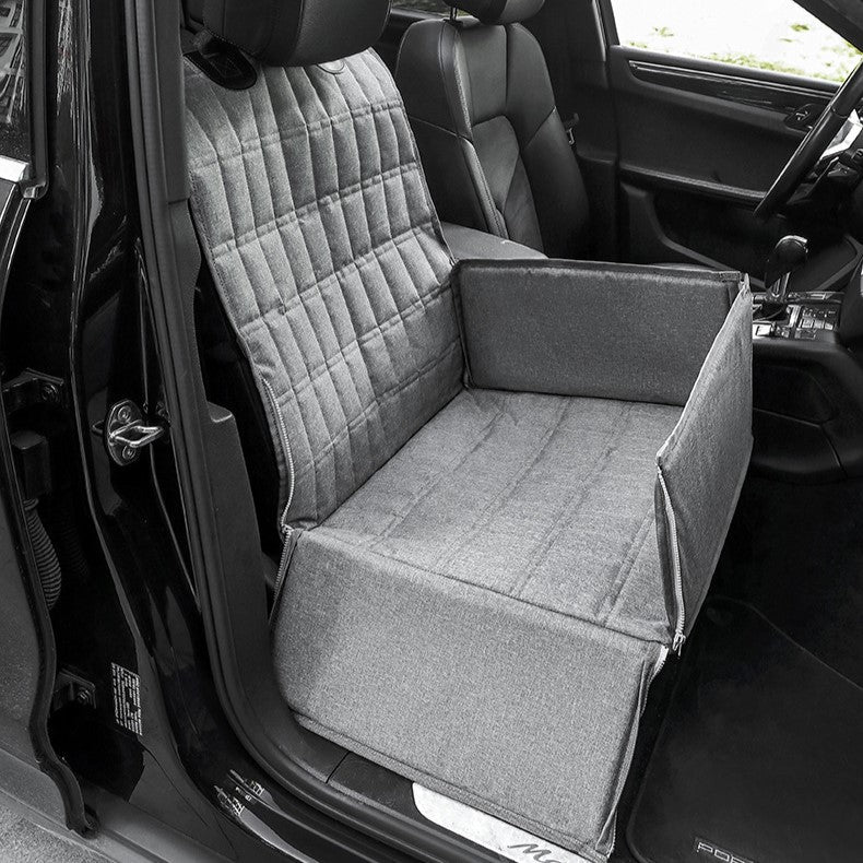 Cozy Padded Dog Car Seat and Basket for Safe Travel