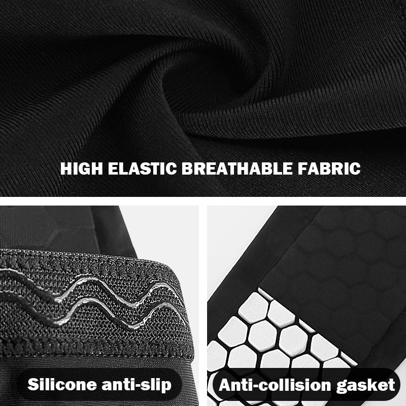 Cushioned Shin Sleeves with Integrated Shockproof Padding & Compression Fit