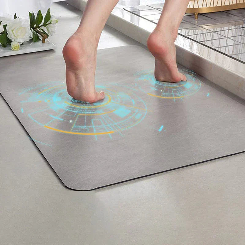 Diatomite Bath Mat - Non-Slip, Quick-Drying