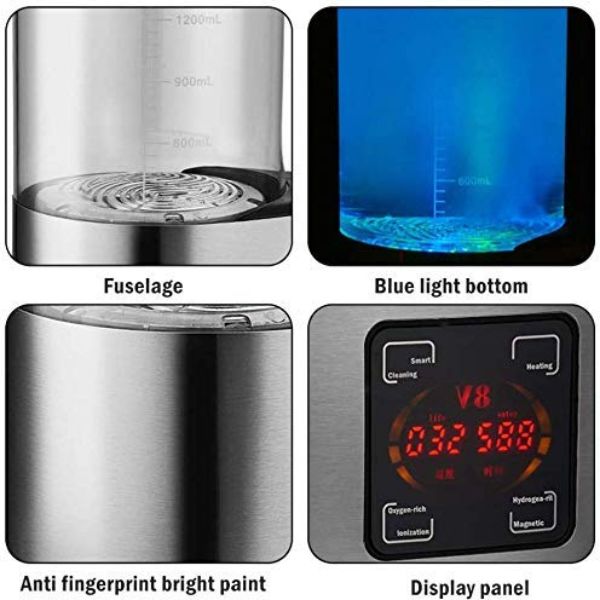 Electric Hydrogen Water Purifier and Ionizer with Alkaline pH Boost and Adjustable Timer