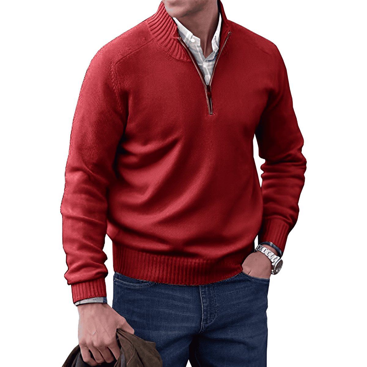 Elegant Autumn Zip Sweater