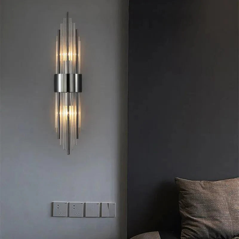 Elegant Crystal Wall Sconce with LED