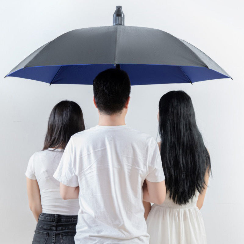 Heavy-Duty Windproof Umbrella with Curved Handle