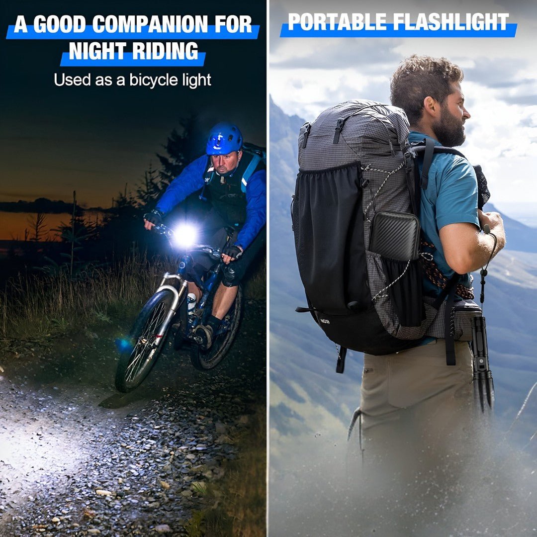 High-Power Rechargeable LED Flashlight & Power Bank