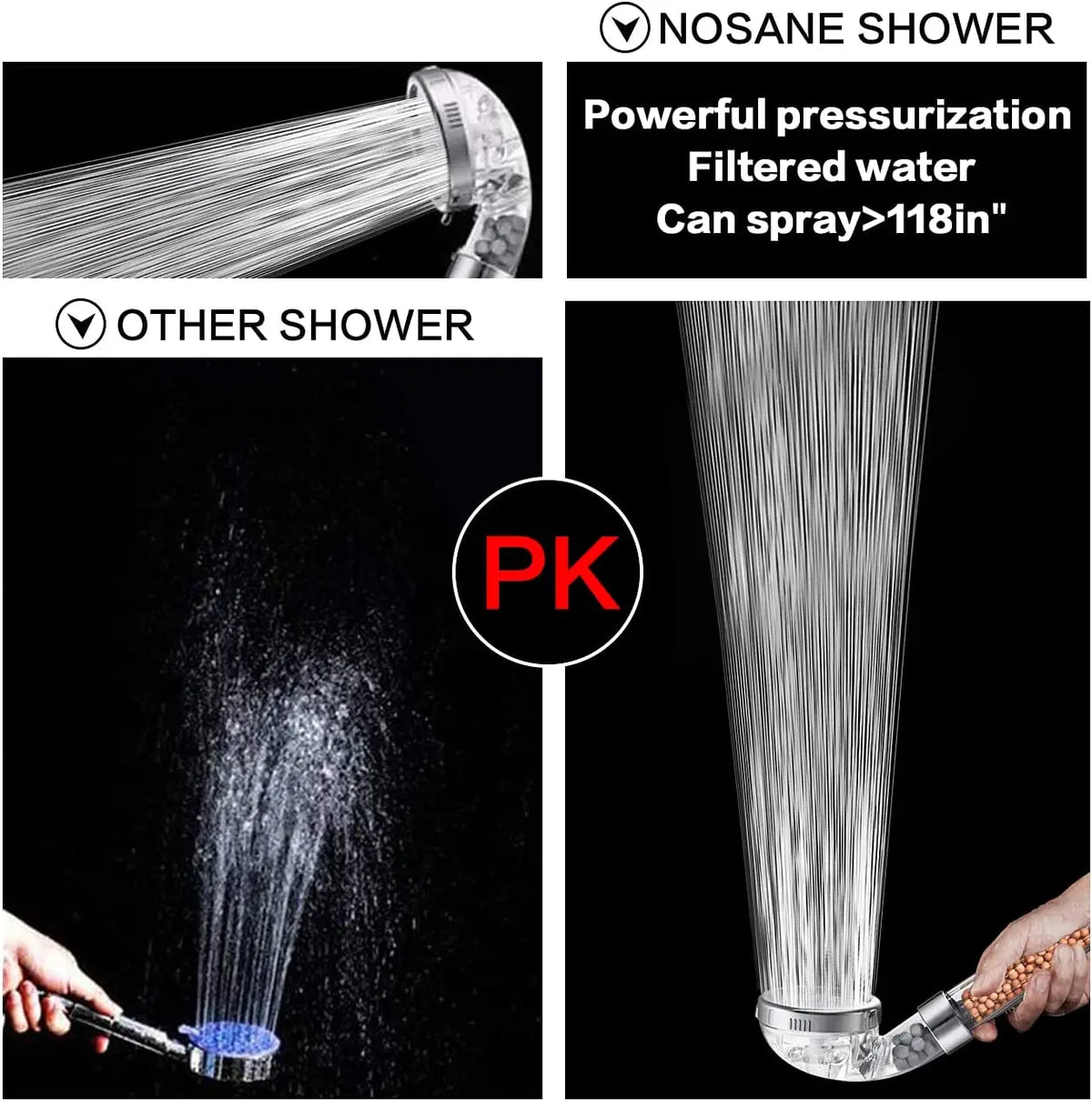 High-Pressure Water-Saving Shower Head