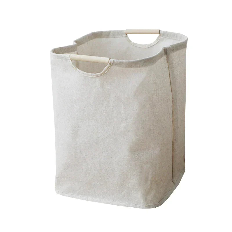 Japanese-Style Cotton Linen Laundry Basket