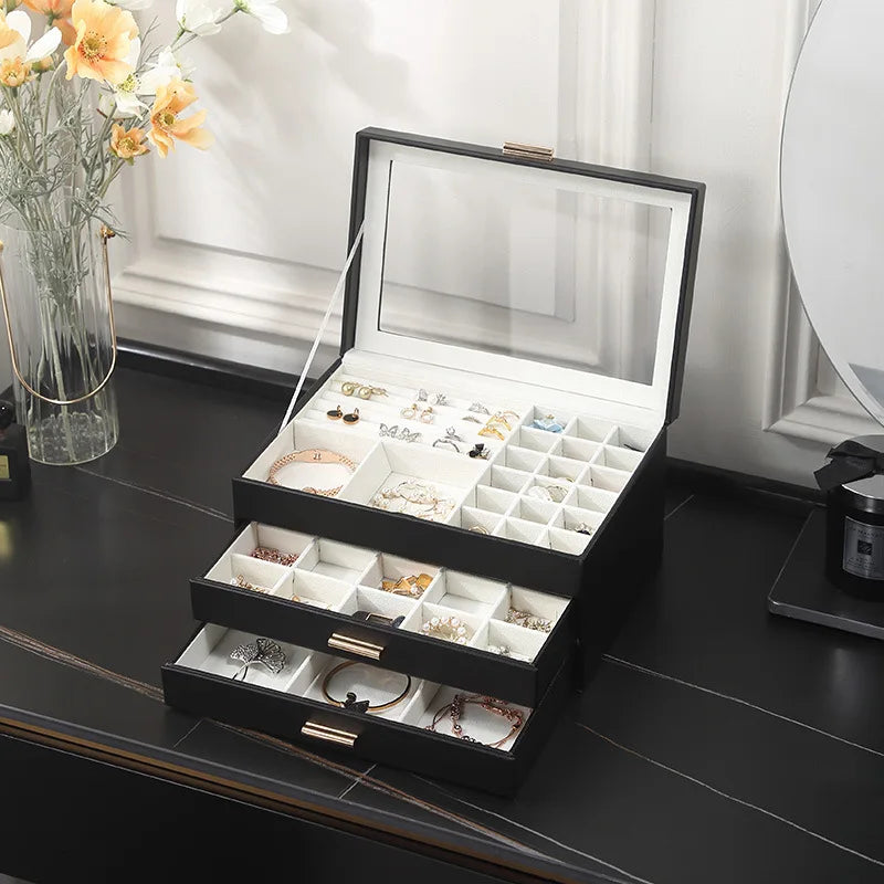 Large Luxury Jewelry Box Organizer