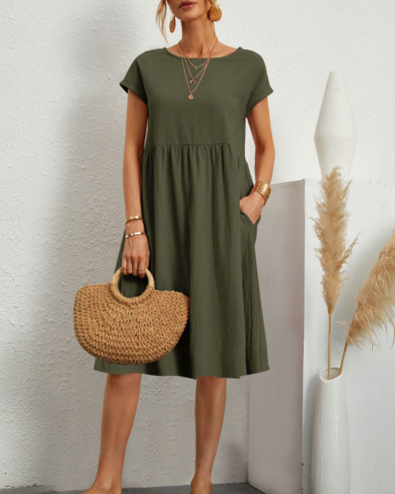 Loose Round-Neck Dress