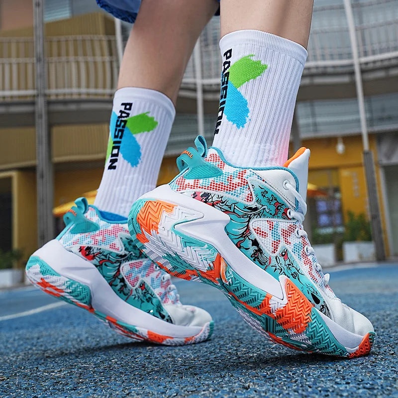 Men's Bold Graphic Court Sneakers
