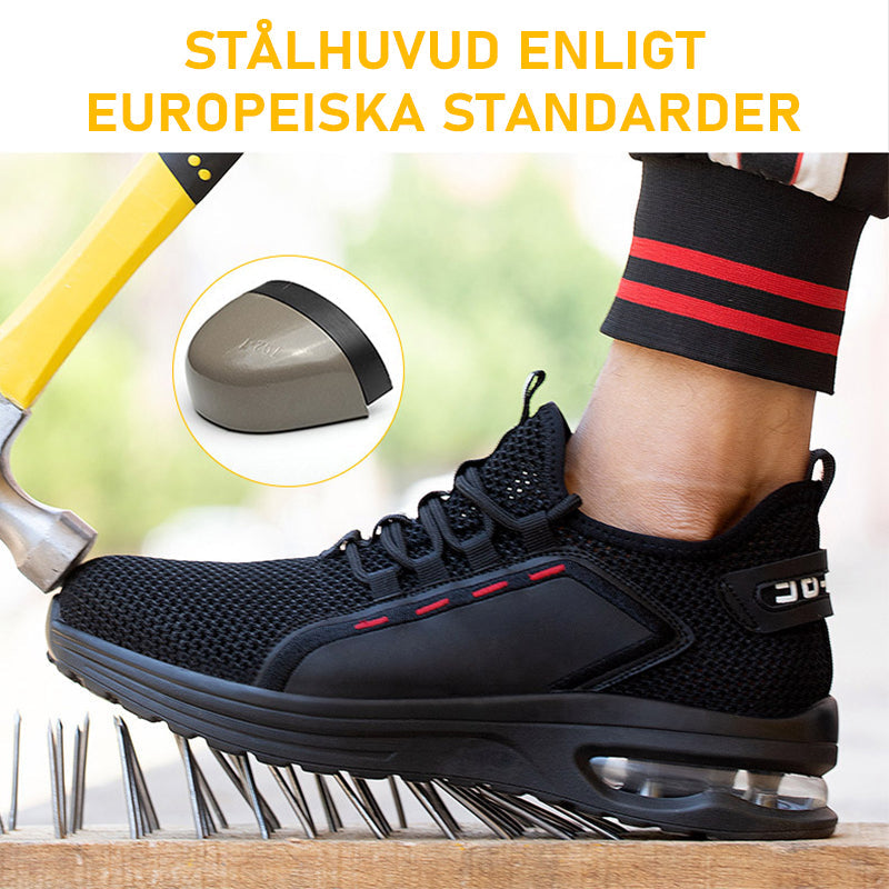 Men's Breathable Safety Shoes with Steel Toe and Sole