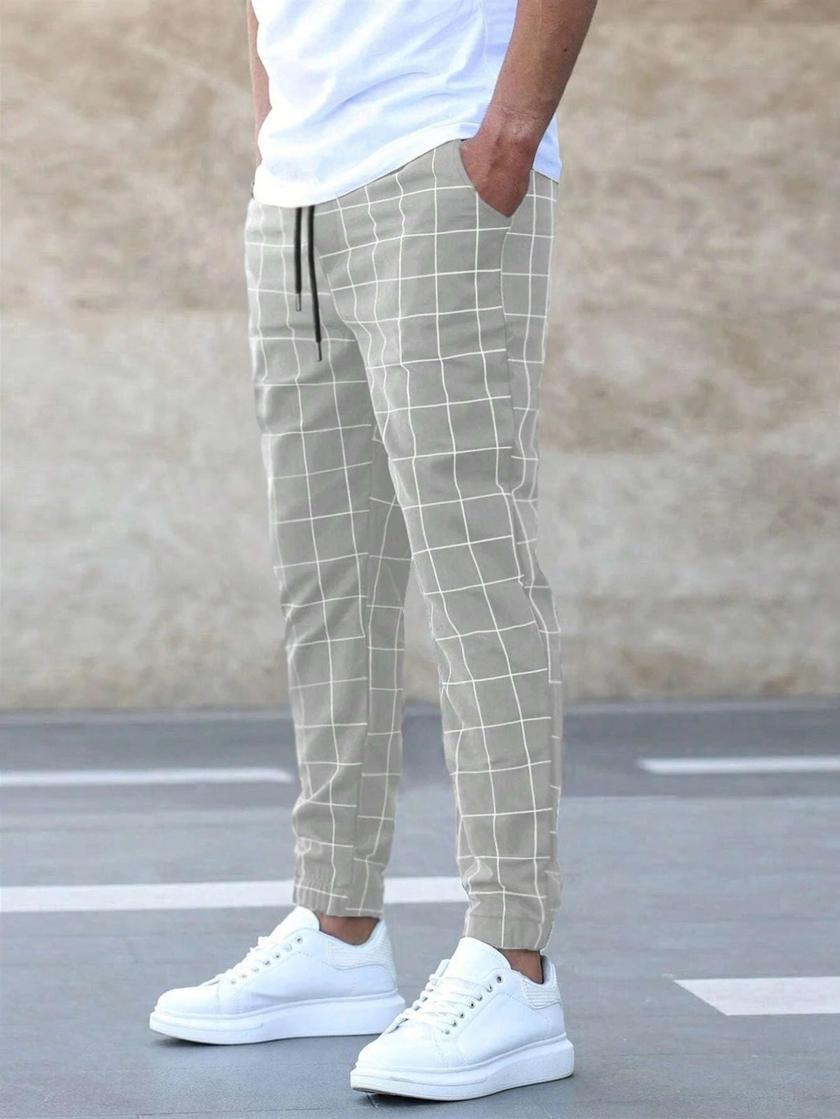 Men's Checked Joggers