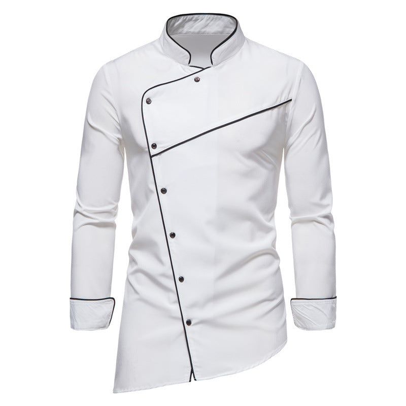 Men's Chef Jacket with Accents and Tailored Fit