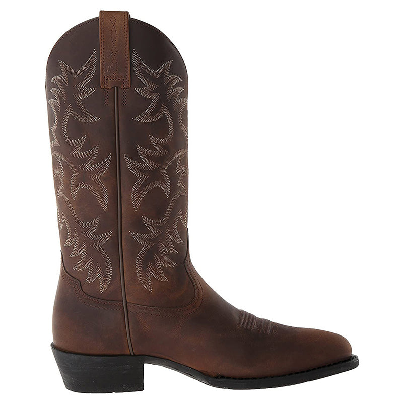 Men's Cowboy Boots - Black & Brown - Comfort