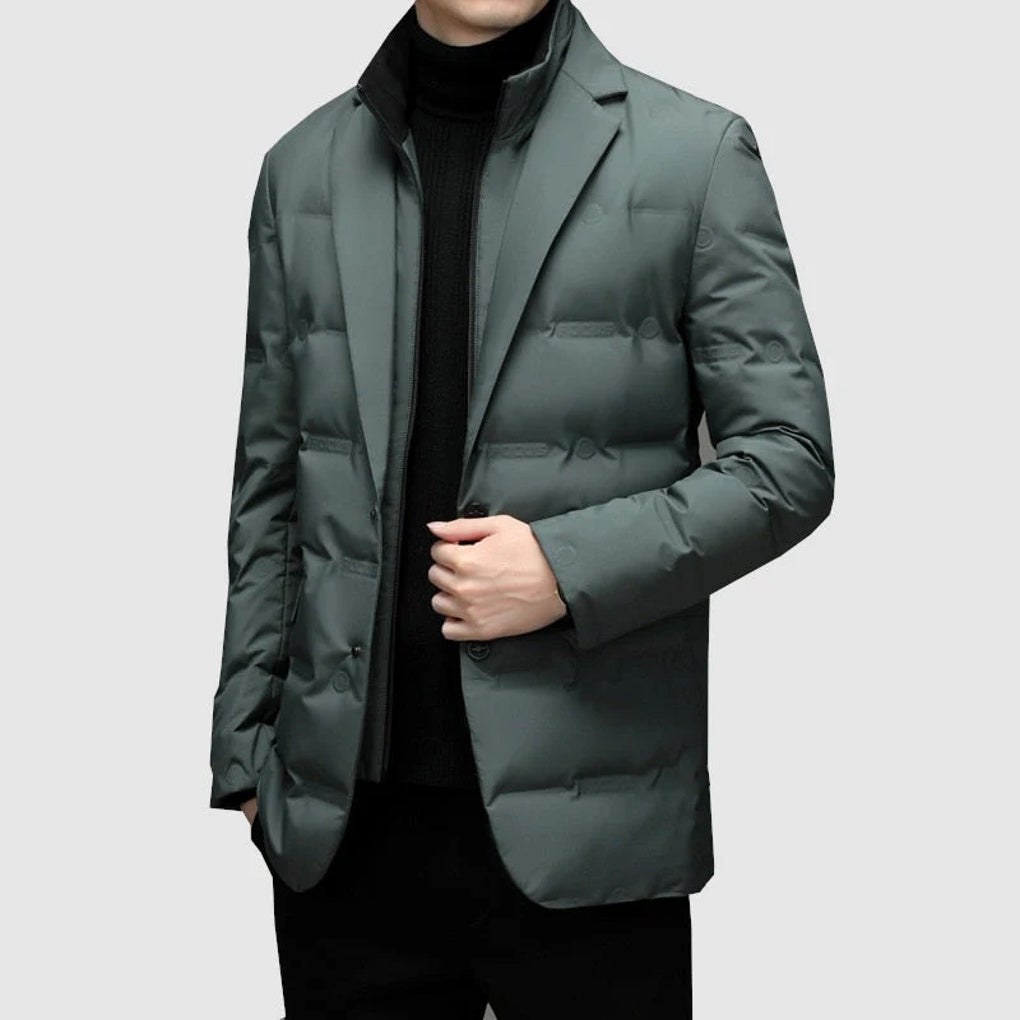 Men's Double-Breasted Puffer Parka Jacket