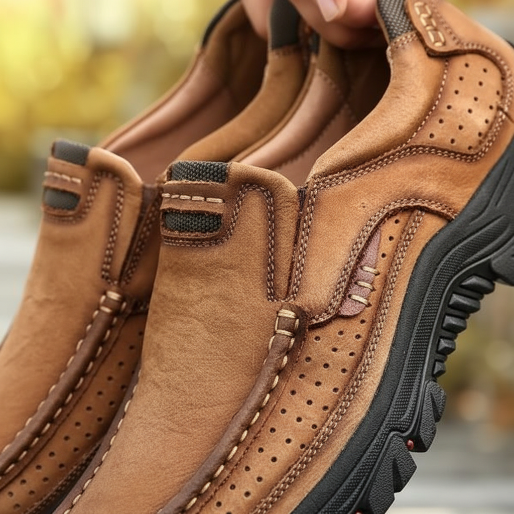 Men's Hand-Stitched Orthopaedic Hiking Shoes