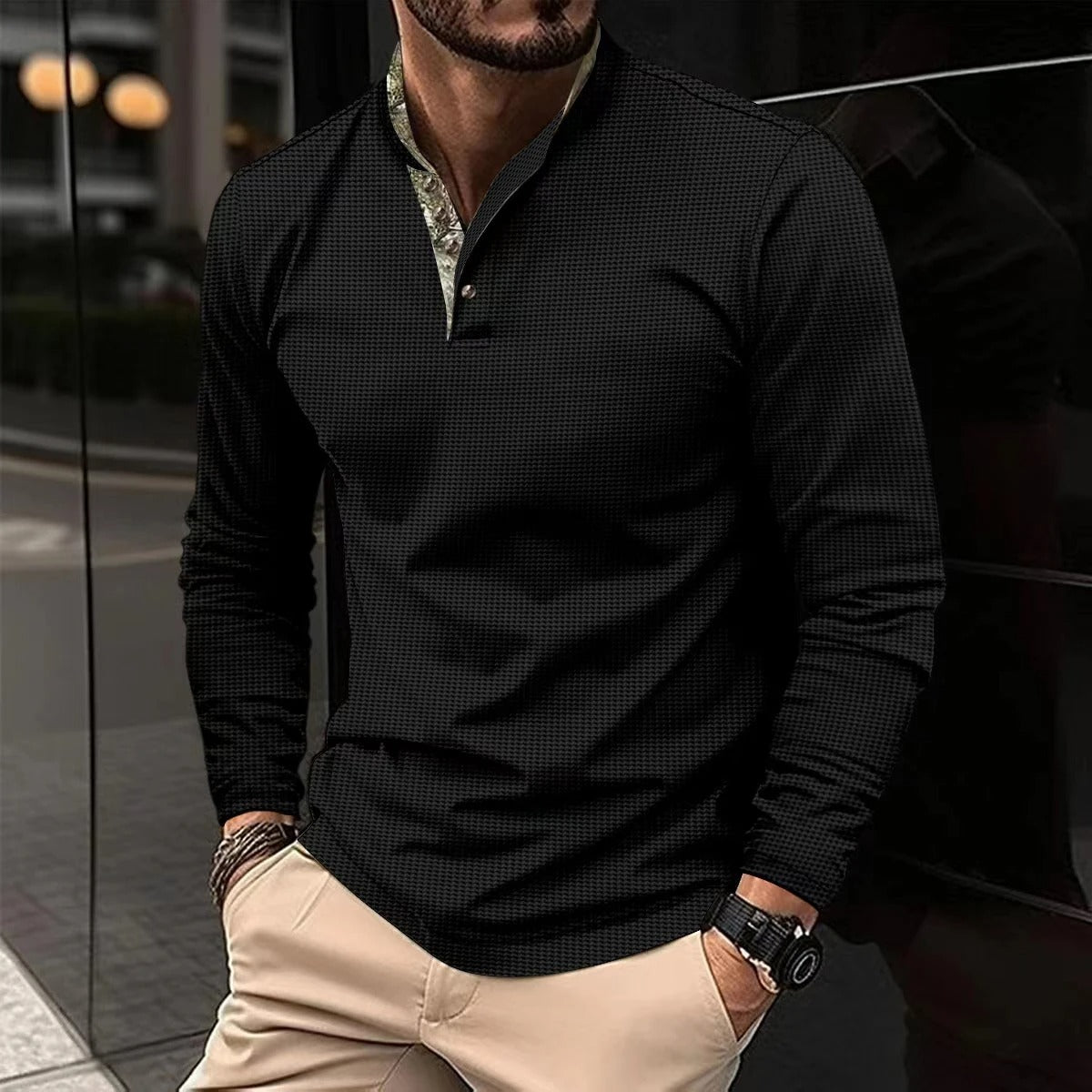 Men's Long-Sleeve Polo Shirt
