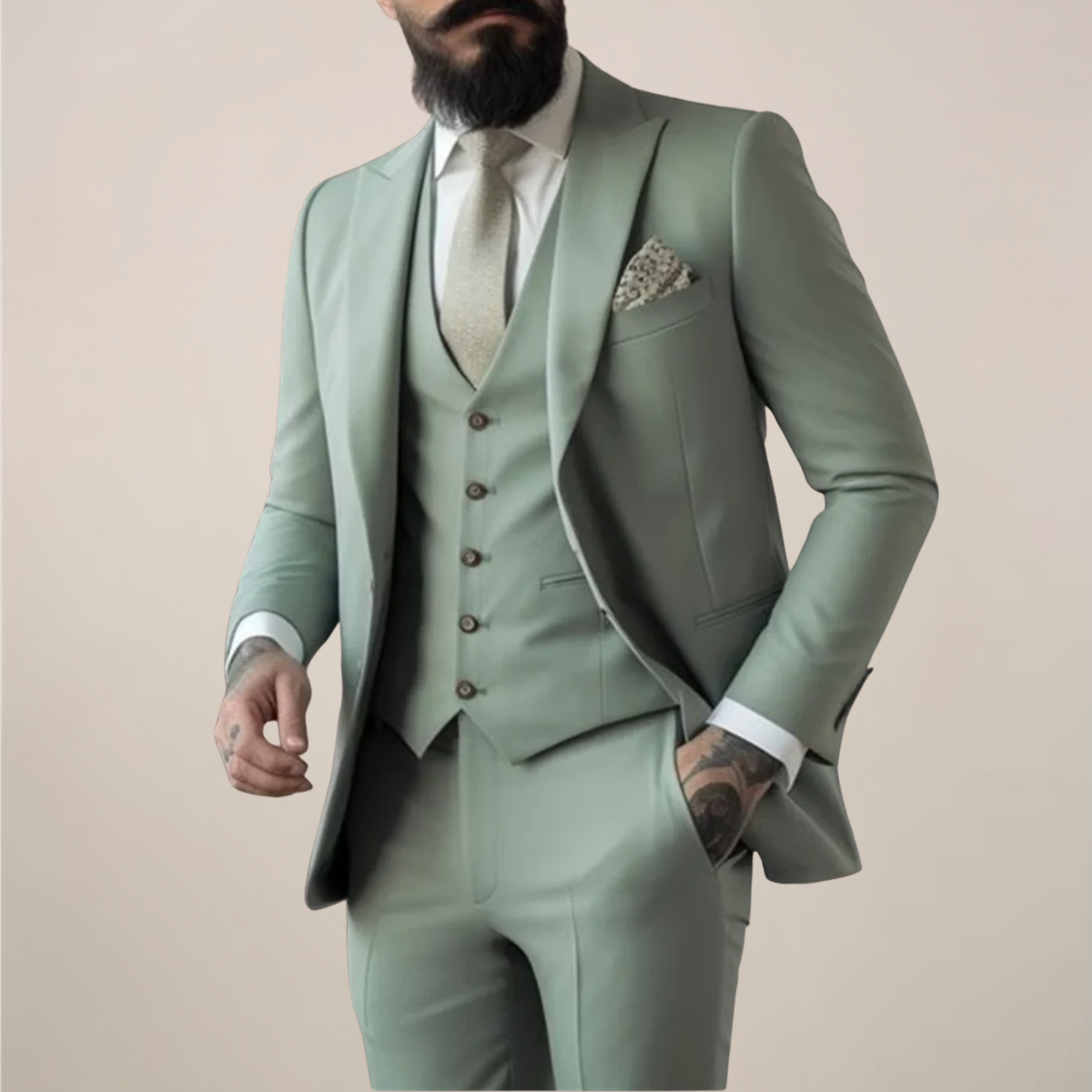 Men's Modern Three-Piece Suit