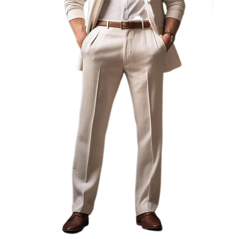 Men's Straight-Leg Casual Trousers