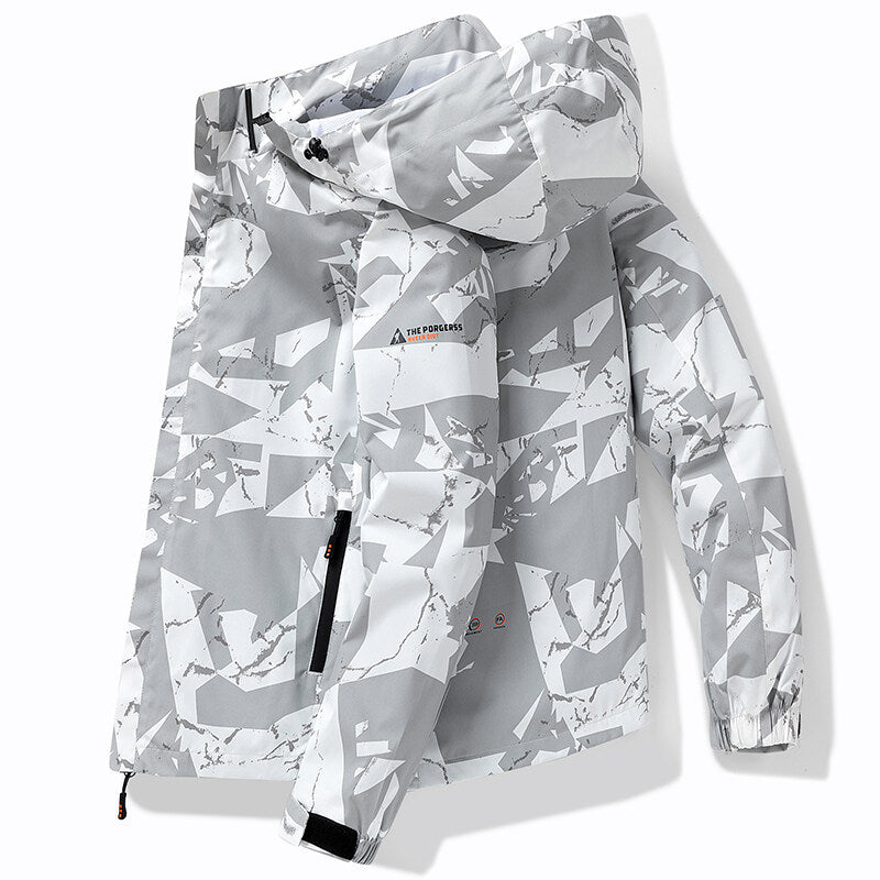 Men's Stylish Hooded Ski Jacket in a Sporty Design