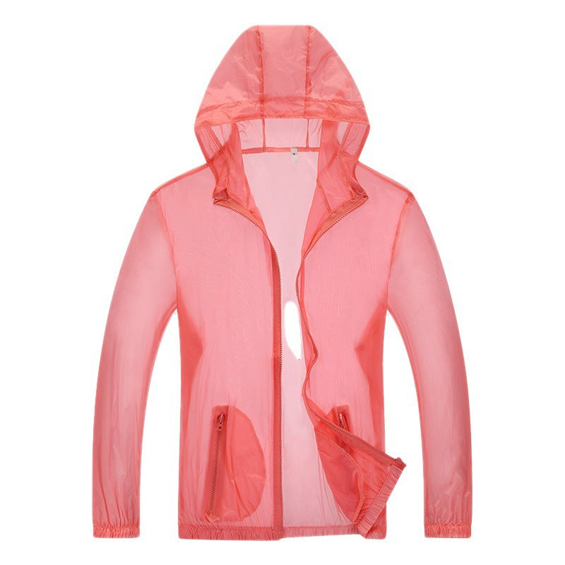 Men's Ultralight Rain Jacket with Adjustable Hood and Reflective Details