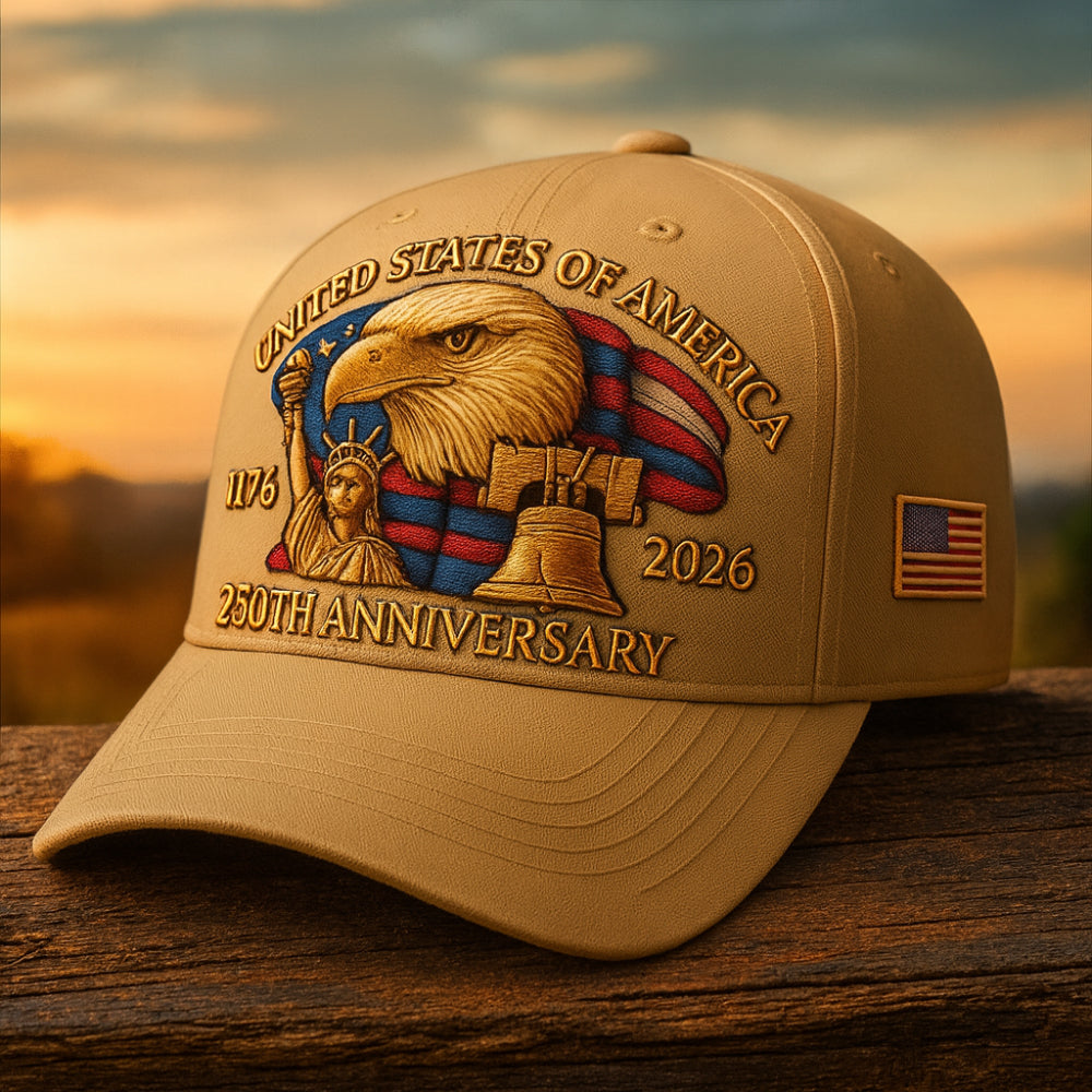 Men's Veteran Baseball Cap with Eagle Embroidery