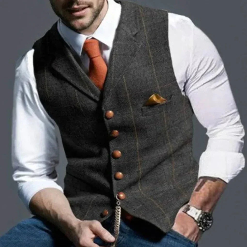Men's Vintage Waistcoat – Classic Heritage Layered Style