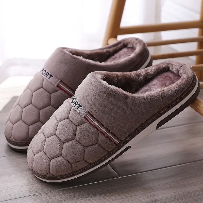 Men's Winter Comfort Slippers with Thick Sole