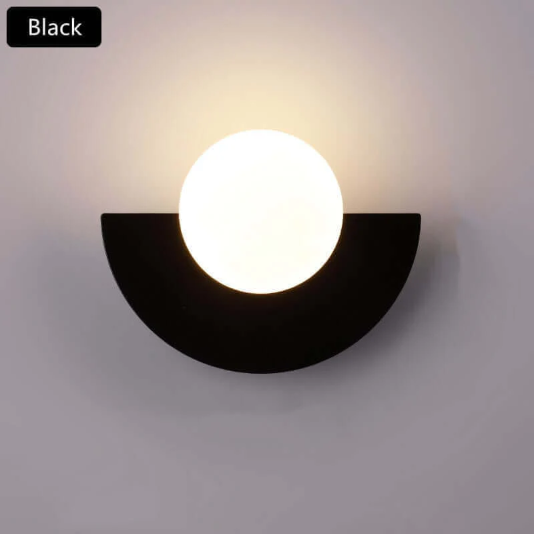 Metal Half Moon Wall Lamp