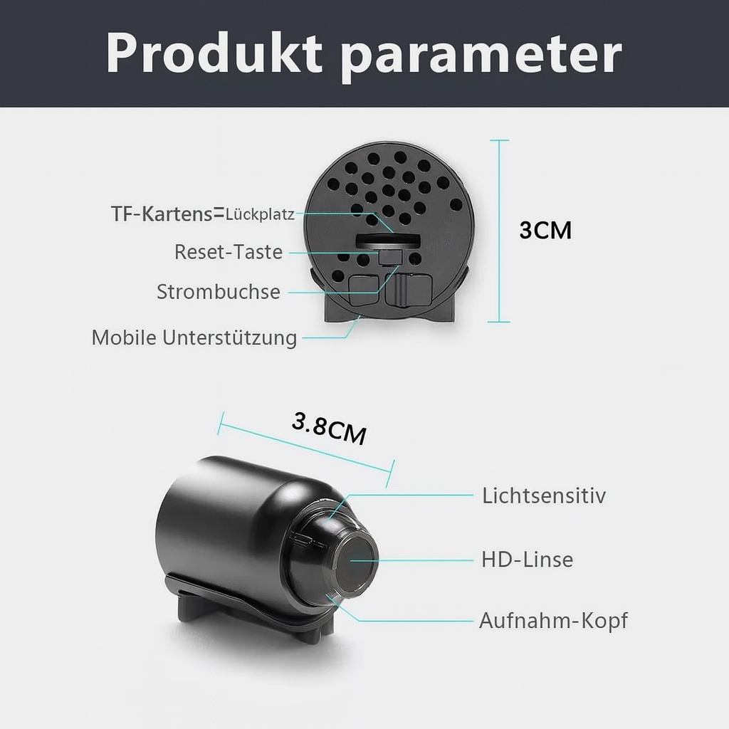 Mini WiFi Security Camera with Night Vision & Motion Detection