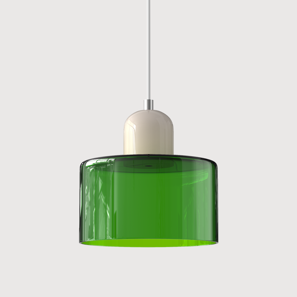 Modern Geometric Coloured Glass Pendant Light