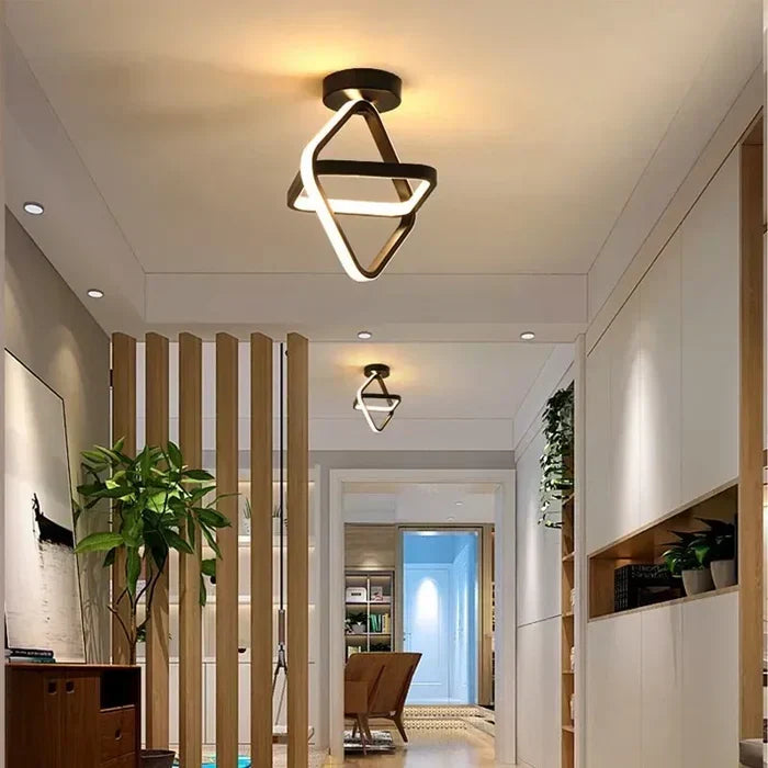 Modern LED Ceiling Light with Double Ring Design