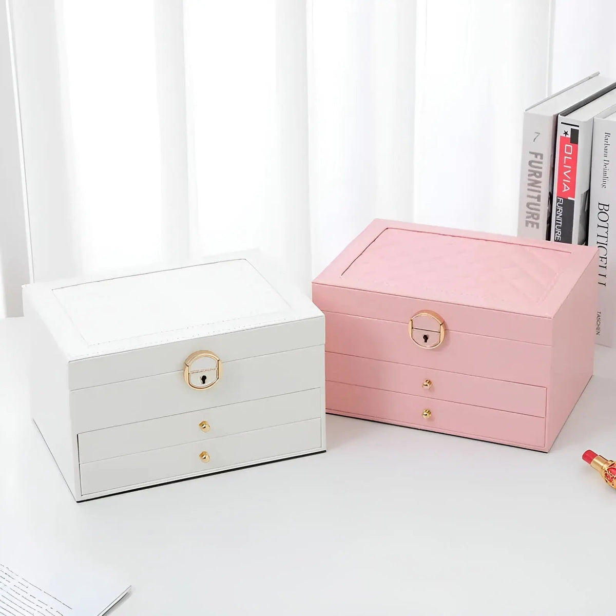 Multi-Layer PU Leather Jewellery Organiser