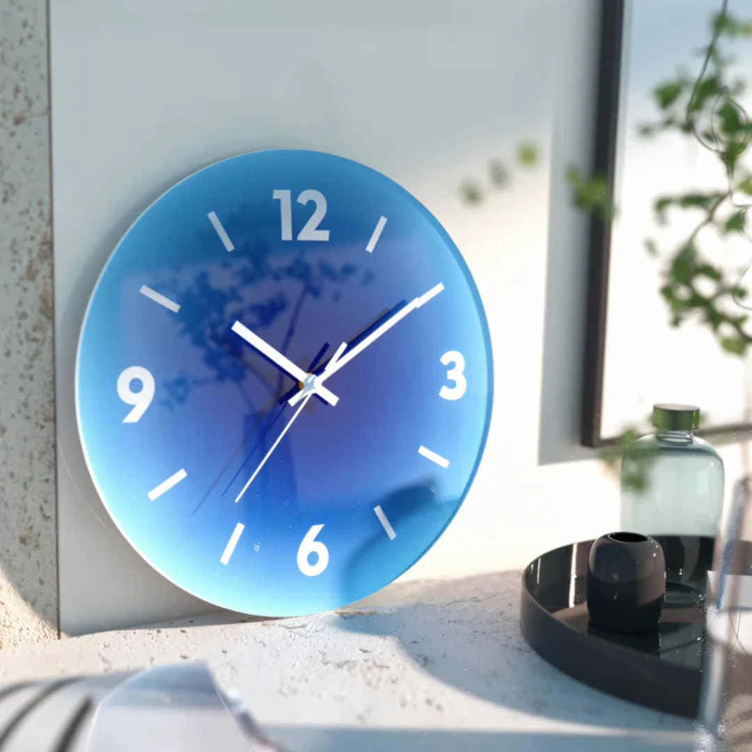 Nordic-Style Glass Face Wall Clock