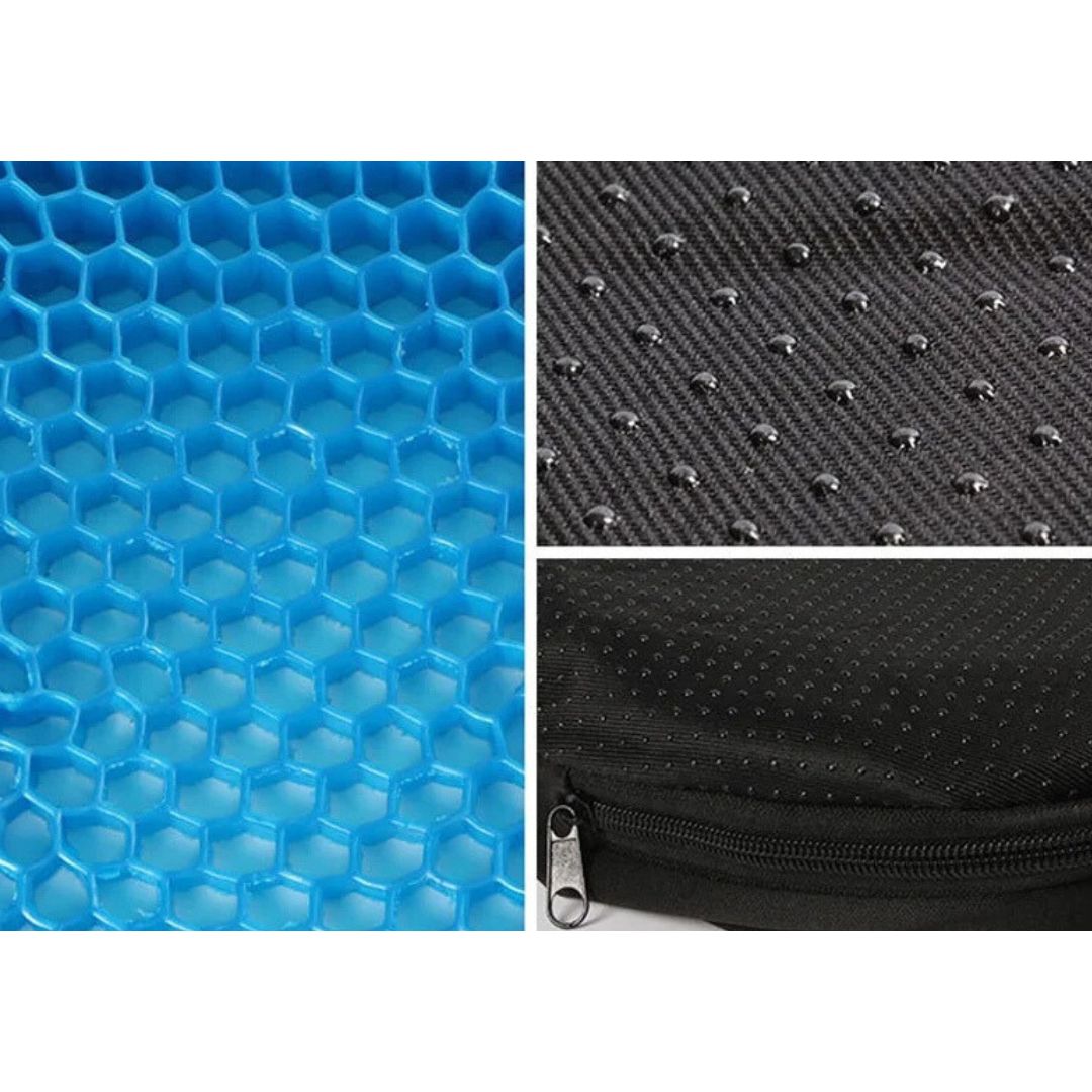 Orthopedic Gel Seat Cushion – Pressure Relief, Tailbone and Lumbar Support for Office Chair, Car, and Wheelchair