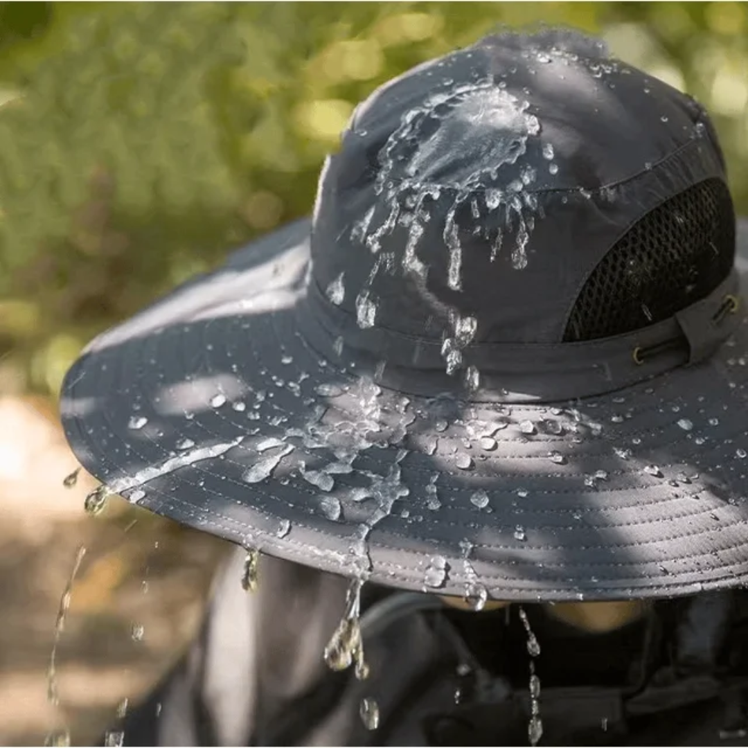 Outdoor Sun Hat with Built-In Fan