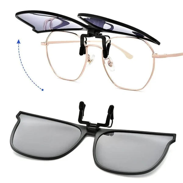 Polarized Clip-On Flip-Up Sunglasses